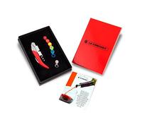 Screwpull Le Creuset, Coffret Sommelier Double Levier, 5 Feuilles Anti-Gouttes, 6 Marque-Verres, GS142