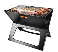 SCRFF Folding Barbecue au Charbon Barbecue Portable Barbecue Grill Thicken Carbon Four Vertical Ménage Durable Camp Grills