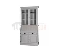 Scriban style Louis-Philippe en pin massif, secrétaire dos d'âne - Donkey : Finition - Pin naturel brut