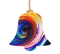 Scribble Art to the Pap Pendentif décoratif en bois en forme de cloche pour arbre, mur et porte - Style vintage
