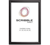 Scribble Cadre à pression classique pour affiche/certificat - Cadre en aluminium anodisé noir de 25 mm (A4)