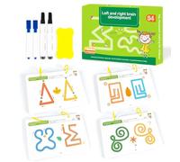 Scribble Smart Workbook - Développement du Cerveau Gauche et Droit, Cahier Effaçable, Réutilisable, Cahier pour Apprendre à Écrire, Cahier Écriture Maternelle, Montessori Cahier Activité 2 3 4 5 6 Ans