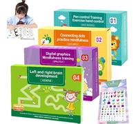 Scribble Smart Workbook, Scribble Smart Reusable Workbook, Scribblesmart™ Workbook: Fast-Track Young Minds, Little Curious Minds Scribblesmart (4PCS)