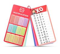 SCRIBBLEDO Cartes flash de multiplication effaçables à sec pour les mathématiques de 0 à 12 ans, 2e, 3e 4e année, réutilisables, faciles à nettoyer, cartes flash de multiplication double face pour