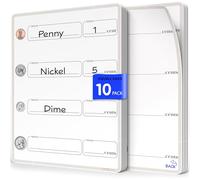 SCRIBBLEDO Coin Practice Lot de 10 feuilles de petit tableau blanc effaçable à sec 22,9 x 30,5 cm