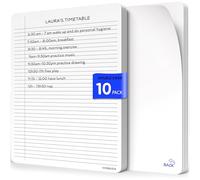 SCRIBBLEDO Lot de 10 feuilles de tableau blanc ligné pour étudiants, 22,9 x 30,5 cm, effaçables à sec avec lignes, feuilles lignées, fournitures scolaires, enseignants, salle de classe