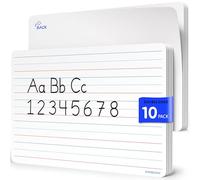 SCRIBBLEDO Lot de 10 petites feuilles de tableau blanc lignées pour étudiants, 22,9 x 30,5 cm, effaçables à sec avec lignes, feuilles de tableau blanc lignées, fournitures scolaires, enseignants,