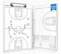 Scribbledo Porte-bloc de basket-ball effaçable à sec pour entraîneurs, 38,1 x 22,9 cm, tableau blanc pour entraîneurs, accessoires de basket-ball, porte-bloc