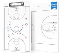 Scribbledo Tableau de basket-ball effaçable à sec pour entraîneurs - 38,1 x 22,9 cm - Double face - Tableau blanc - Équipement de basket-ball - Accessoires de basket-ball - Cadeau idéal pour