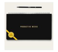Scribbles That Matter 2026 weekly planner spiral bound (Undated) + Free Pen! | Your Daily weekly monthly productivity planner with habit tracker pour le travail de bureau | 55 Weeks (29x17.2”)