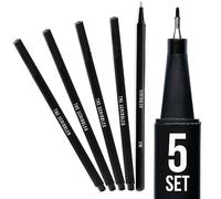 Scribbles That Matter Premium 0.7mm fineliner micron pen 5er-Set | Stylos d'écriture à encre noire lisses, précis et ergonomiques pour la journalisation, la planification et les croquis.