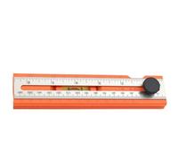 Scribe Tool for Carpentry - Woodworking Ruler Measuring Gauge with Rotatable Head | Non-Slip Grip Gadget for Precise Positioning, Marking, and Construction Layout Tasks
