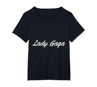 Script Officiel Lady Gaga T-Shirt, Femme Grandes Tailles, Noir, 5X