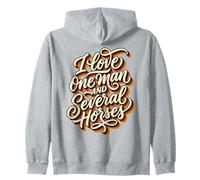 Script Vintage J'aime Un Homme et Plusieurs Chevaux Sweat à Capuche