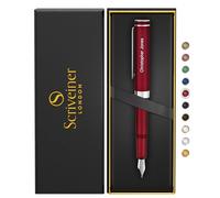 Scriveiner EDC Red Personalise Fountain Pen Medium Nib