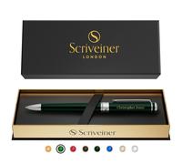 Scriveiner Personnalized British Racing Green Pen - Superbe stylo de luxe de laquer verte avec Chrome Finition Schmidt Encre Readeau Meilleur cof