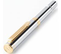 Scriveiner Roller Argent Chromé EDC Stylo de luxe, Stylo de poche lourd avec finition Plaqué or véritable, d'écriture agréable, Cadeau homme et femme, Ensemble de stylos de bureau