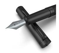 SCRIVI PENS Ensemble de stylo plume [Extra Pointe fine] Artistry Collection; Coffret cadeau; 2 cartouches d'encre, Convertisseur de recharge d'encre, Calligraphie, Stylos d'écriture lisses [Noir mat]