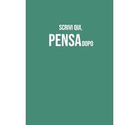 Scrivi qui, pensa dopo: Taccuino a righe A5 | 130 pagine per appunti, note, pensieri e organizzazione | Quaderno simpatico e creativo per scuola, ... originale per colleghi, amici e studenti