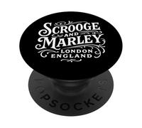 Scrooge et Marley London, Angleterre - Imprimé Blanc PopSockets PopGrip Adhésif