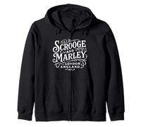 Scrooge et Marley London, Angleterre - Imprimé Blanc Sweat à Capuche