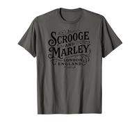 Scrooge et Marley London, Angleterre Noir Imprimé T-Shirt