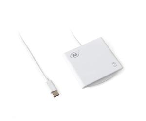 SCROY ACR40U Lecteur de Carte à Puce USB pour Identification Nationale, Signature numérique, médical, santé, Militaire, Gouvernement, tachodisque, Puce de Contact d'identité Eid CAC IC (USB-C)