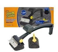 Scrub Daddy BBQ Daddy + têtes de recharge - Brosse de nettoyage pour barbecue avec grattoir et décapsuleur, nettoyeur de barbecue sans poils métalliques, brosses de nettoyage de haute technologie pour