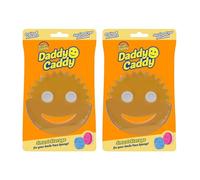 Scrub Daddy Caddy Lot de 2 Porte Eponge Evier Cuisine Ventouse, Support Eponge, Porte Éponge pour Rangement et Organisation de Cuisine, Rangement Intelligent pour Éponge Scrub Daddy et Scrub Mommy