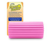 Scrub Daddy Damp Duster - Eponge Magique de Nettoyage Attrape Poussiere, Plumeau Lavable Depoussierant - Lingette Poussiere Humide Antistatique Qui Piège la Saleté et se Rince Facilement - Rose