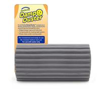 Scrub Daddy Damp Duster - Eponge Magique de Nettoyage Attrape Poussiere, Plumeau Lavable Depoussierant - Lingette Poussiere Humide Antistatique Qui Piège la Saleté et se Rince Facilement - Gris