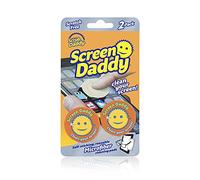 Scrub Daddy Lot de 2 Chiffons de Nettoyage en Microfibre pour écran de téléphone, écran d'ordinateur, Lunettes, lentilles, Anti-Rayures, sans Traces, réutilisables, lavables