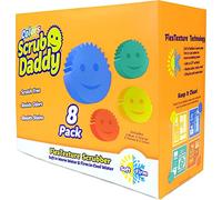 Scrub Daddy Lot de 8 éponges à Vaisselle Multi-usages sans Rayures - sans BPA et fabriquées en Mousse polymère - Résistantes aux Taches, aux moisissures et aux odeurs