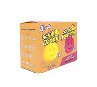 Scrub Daddy Lot de 8 éponges à Vaisselle Multifonctions sans Rayures sans BPA et fabriquées avec de la Mousse polymère - Résistantes aux Taches et aux odeurs