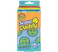 Scrub Daddy Scour Daddy - Eponge Vaisselle à Récurer, Tampon Cuisine pour éliminer la crasse Dure, Grattoir Vaisselle Reutilisable et Revêtement ArmorTec, Efficace pour Les Moules - Lot de 3