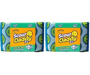 Scrub Daddy Scour Daddy XL, Scourers Sponge, Non Scratch Scouring Pads, Heavy Duty Scourer Pad for Cleaning Dishes, Alternative to Metal Kitchen Scourers Cleaning Products, Dish Sponges for Washing up