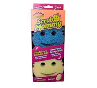 Scrub Daddy Scrub Mommy Eponge Vaisselle - Eponge Reutilisable Lavable Cuisine et Salle de Bain, Accessoire Maison, Flextexture sans Gratter, Produits et Accessoires de Nettoyage, Bleu, Lot de 2