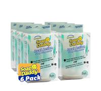 Scrub Daddy Soap Daddy - Distributeur de savon liquide double face pour évier de cuisine + nettoyage de salle de bain - Rechargeable + facile à utiliser - Utilisation avec du savon à vaisselle ou pour