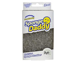 Scrub Daddy Sponge Daddy Style Éponge Lavable Anti Scratch Double Face Flextexture - Eponge Vaisselle, Multi-Usages - Eponge Grattante Anti-Rayures, Antibactérienne, Réutilisable - Éponge Lot x3
