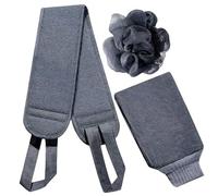 Scrubber Body Shower - Ensemble D'outils De Bain Avec Gants Exfoliants Et Baignoires Double Côté | 3 Pièces Accessoires De Douche Pour Soins De La Peau, Exfoliant De Lavage Du Corps Pour V