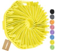 Scrubbies The Sud Bud Gommage en silicone pour le corps, exfoliant pour peaux sensibles, pour tous les types de peau, nettoyage en profondeur (jaune)