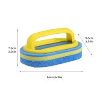 Scrubbing Sponge with Handle - Durable Bath Pad for Tiles, Bathtubs, and Toilets | Designed for Home Cleaning with Shower, Pool, Hot Tub, Spa Surfaces for Efficient Dirt Removal Hygiene
