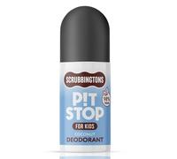 Scrubbingtons Pit Stop Déodorant pour enfants 75 ml - Sèche rapidement, parfum de noix de coco magiquement naturel, déodorant sans aluminium et sans alcool pour jeunes enfants.