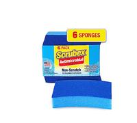 Scrubex Éponge à récurer Anti-Rayures, résistante aux odeurs, éponge Multifonction pour Cuisine et Maison, sans Danger pour Les ustensiles de Cuisine antiadhésifs (6 éponges)