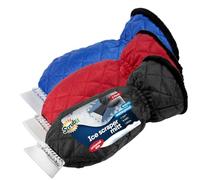 SCRUBIT [Lot de 3 grattoirs à Glace avec Gant - Grattoir à Glace et Neige avec Gant en Polaire - Grattez et enlevez la Neige Tout en restant au Chaud - Brosse à Neige imperméable (Noir, Bleu, Rouge)