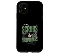 Scrubs and Shenanigans Nurse St Patrick Day Coque pour iPhone 11