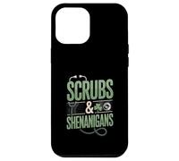 Scrubs and Shenanigans Nurse St Patrick Day Coque pour iPhone 12 Pro Max