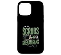 Scrubs and Shenanigans Nurse St Patrick Day Coque pour iPhone 13 Pro Max