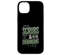 Scrubs and Shenanigans Nurse St Patrick Day Coque pour iPhone 14 Plus