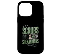 Scrubs and Shenanigans Nurse St Patrick Day Coque pour iPhone 14 Pro Max